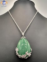 تعليقه حجر الأفنتورين الأخضر الطبيعي الكريم.