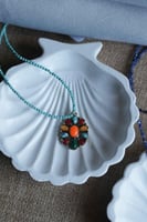 عقد حجر الفيروز الطبيعي الكريم مع تعليقه من الأحجا...