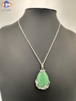 تعليقه حجر الأفنتورين الأخضر الطبيعي الكريم.