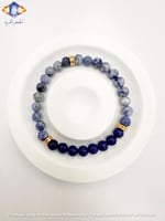 سوار حجر السودلايت الطبيعي الكريم وحجر اللازورد ال...