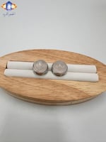 حلق من حجرالكوارتز الوردي الطبيعي الكريم .