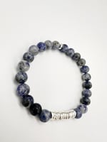 سوار حجر السودلايت الأزرق الكريم الطبيعي