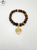 سوار حجر عين النمر الأصفر الطبيعي الكريم .