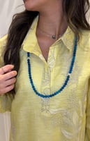 السبحه الذكيه من حجر العقيق الأزرق الغامق الطبيعي...