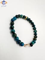 سوار حجر عين النمر الأزرق الكريم الطبيعي المميز