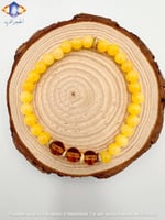 سوار حجر الكهرمان الأصفر الكريم مع حجر الكهرمان ال...