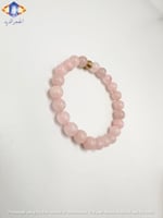 سوار حجر الكوارتز الوردي الطبيعي الكريم .