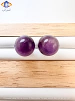 حلق من حجر الأماثيست (الجمشت) الطبيعي الكريم .