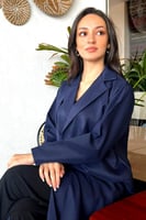 عباية بـ قماش ميني مات كحلي