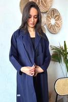 عباية بـ قماش ميني مات كحلي