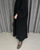 عبايا صيفيه تطريز باللون الاسود