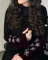 عباية مع مخمل عنابي في الاكام