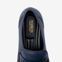 حذاء ماركو رسمي طبي- جلد طبيعي ايطالي كحلي