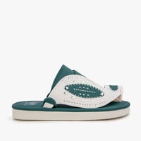 نعال شرقي مطرز أخضر وعاجي