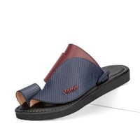 حذاء شرقي كحلي وخمري بأرضية طبية