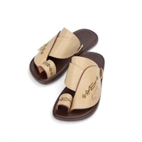 حذيان جلد بيج طبيعي ونعل طبي