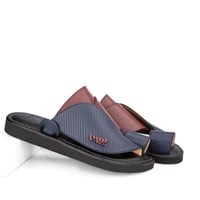 حذاء شرقي كحلي وخمري بأرضية طبية