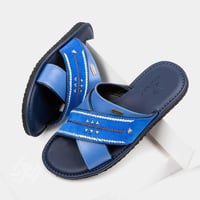 أحذية طبية رجالية أزرق بدون إصبع بأرضية ميموري فوم