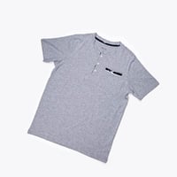 طقم بيجامة قطن من قطعتين تركي رصاصي وكحلي