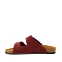 نعال رجالي اسباني جلد احمر داكن