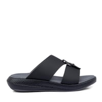 نعال خليجي طبي جلد طبيعي اسود و رمادي