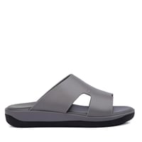 نعال خليجي طبي جلد رمادي طبيعي