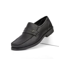 حذاء رسمي جلد طبيعي أسود صنع إيطالي