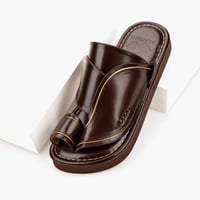 صندل وطني شرقي جلد طبيعي بني