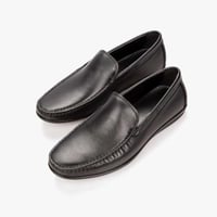 حذاء رسمي جلد اسود طبيعي - فيكتور كلارك