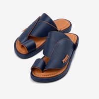 حذاء شرقي سعودي بأفضل خامات الجلد الكحلي والبرتقال...