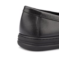 حذاء رسمي أسود سادة جلد طبيعي عالي الجودة