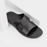 نعال طبي فيكتور كلارك جلد أسود سادة