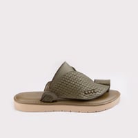 نعال رجالي ايطالي جلد زيتي طبي