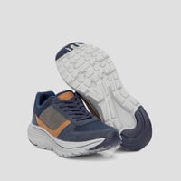 حذاء كاجوال رياضي كحلي بخطوط عسلية من فيكتور كلارك