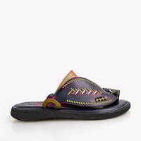 نعال طبي إيطالي كحلي مطرز من ماركو