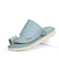 نعال شرقي طبي جلد سماوي طبيعي