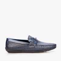 حذاء رسمي طبي فيكتور كلارك من الجلد الكحلي المنقوش