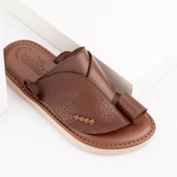 نعال رجالي جلد كافي طبي ايطالي