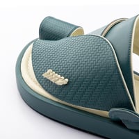 نعال شرقي وطني جلد باللون الأزرق البترولي الرائع