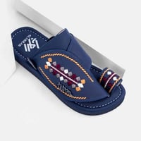 نعال زبيري وطني شرقي كحلي بنقشة حصرية