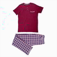 طقم بيجامة من قطعتين تركي خمري هادئ