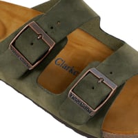 نعال رجالي اسباني جلد زيتي