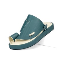 نعال شرقي وطني جلد باللون الأزرق البترولي الرائع