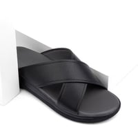 نعال خليجي طبي من الجلد الايطالي الاسود الرائع