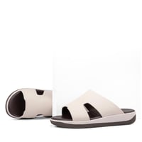 نعال خليجي سكري جلد طبيعي بارضية بنية طبية