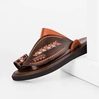 نعال طبي إيطالي بني مطرز من ماركو