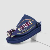 نعال زبيري وطني شرقي كحلي بنقشة حصرية