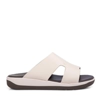 نعال خليجي سكري جلد طبيعي بارضية بنية طبية