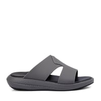 نعال طبي جلد رمادي طبيعي بارضية سوداء