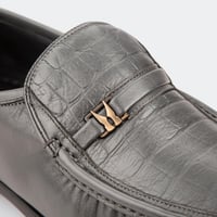 حذاء رسمي جلد رمادي طبيعي من (ماركو) الاسبانية